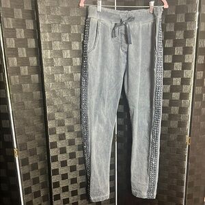 Stylish Blue Women's Jeans with Side Detailing